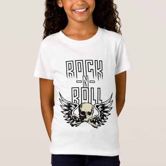 Rock n Roll Skull With Wings T-Shirt
