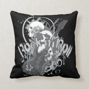 Rock n' Roll Skulls Cushion