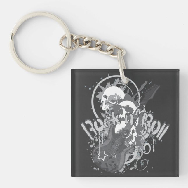 Rock n' Roll Skulls Key Ring (Front)