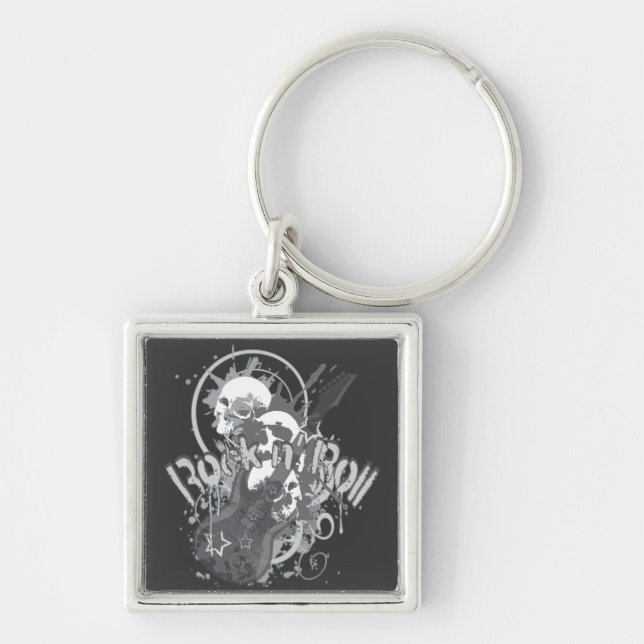 Rock n' Roll Skulls Key Ring (Front)