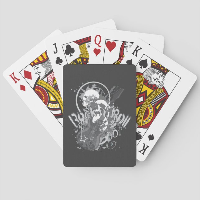 Rock n' Roll Skulls Playing Cards (Back)
