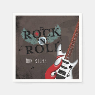 Rock N Roll Star Grunge Birthday Party Napkin