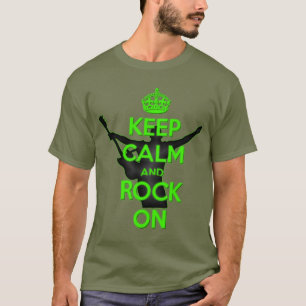 Rock n Roll Theme Keep Calm and Rock On T-Shirt
