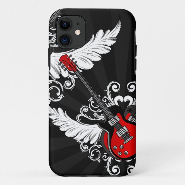 Rock n Roll Vintage Winged Guitars iPhone5 case (Back)