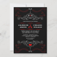 Rock n Roll Wedding Poster (Black / Red)