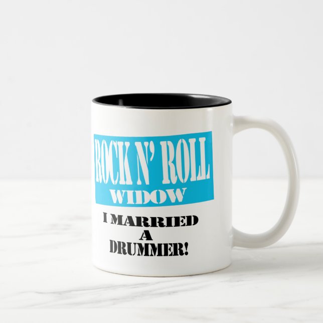 Rock N' Roll Widow Mug - Drummer! (Right)
