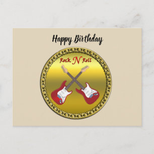 Rock N roll with electric guitars Postcard