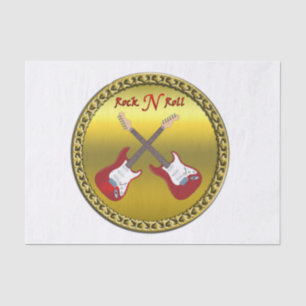 Rock N roll with electric guitars Tissue Paper