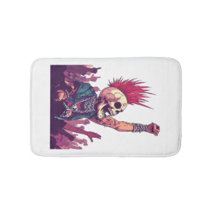 Rock N� Skull � Funny Punk Skeleton Concert Bath Mat