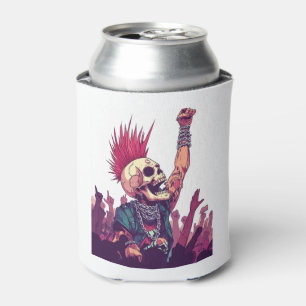 Rock N� Skull � Funny Punk Skeleton Concert Can Cooler