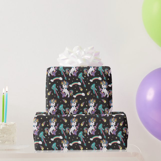 Rock N Unicorns Wrapping Paper (Party Gifts)