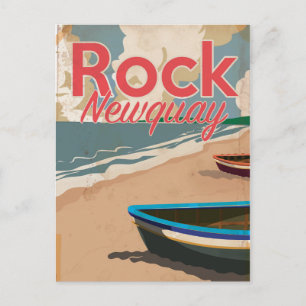 Rock, Newquay Vintage locomotive Travel Poster Postcard