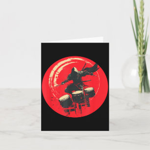 Rock Ninja with Cool Drums Costume for Adults and Card