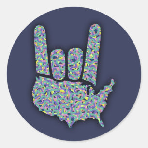 Rock North America Classic Round Sticker