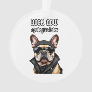 Rock now, apologise later ornament