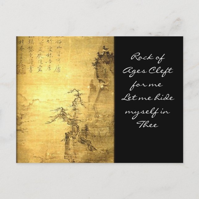 Rock of Ages Cleft for Me Let Me Hide Myself in Postcard (Front)