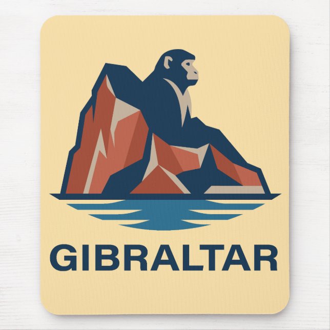 Rock of Gibraltar Mouse Mat (Front)