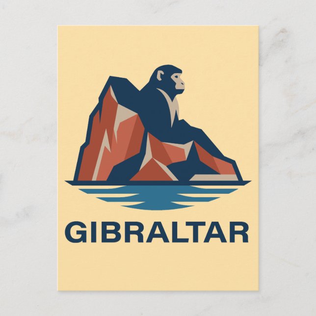 Rock of Gibraltar Postcard (Front)