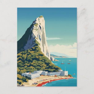 Rock of Gibraltar Travel Art Postcard