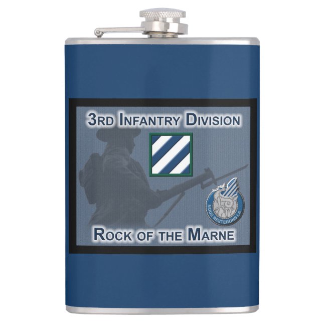 “Rock of the Marne” 3rd Infantry Division Hip Flask (Front)