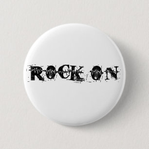 Rock On 6 Cm Round Badge
