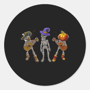 Rock On Band Rock And Roll Men Women Halloween Cos Classic Round Sticker