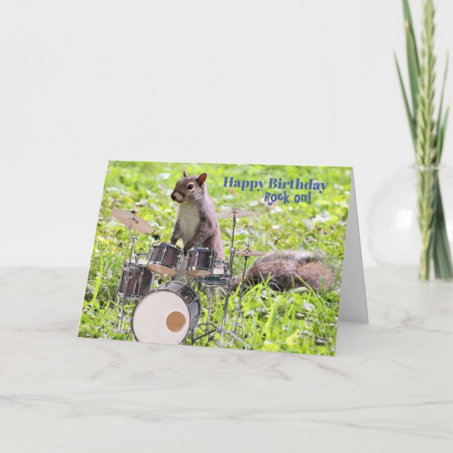 Rock On Birthday Card (Front)