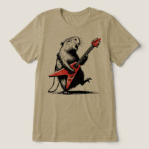 Rock On Capybara Shredding Electric Guitar