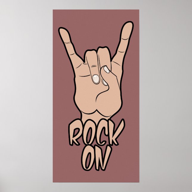 ROCK ON custom colour poster (Front)