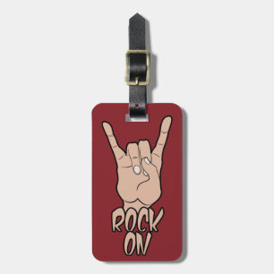 Rock On custom luggage tag