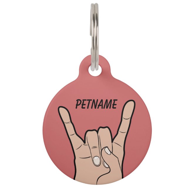 ROCK ON custom pet tags (Front)