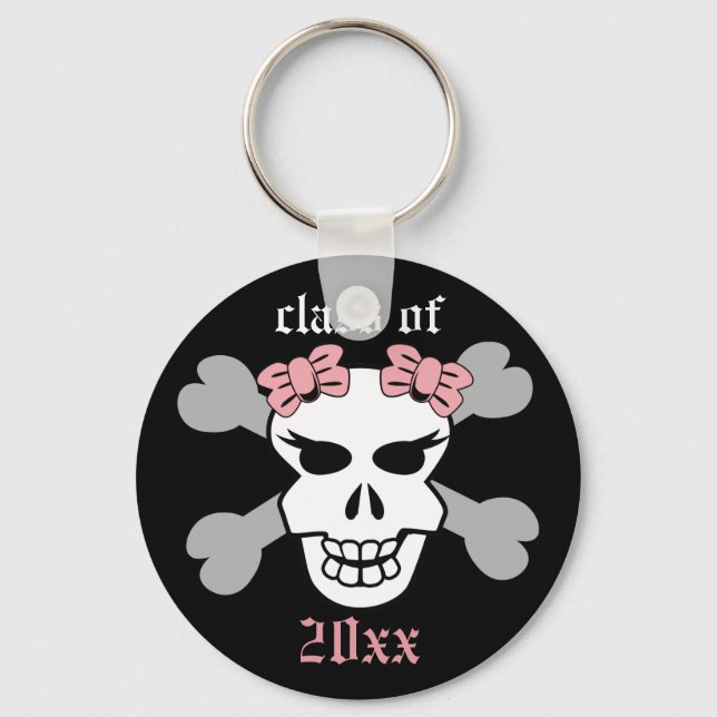 Rock on! Customised Graduation Keychain (pink) (Front)