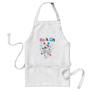 ROCK ON CUTE SKULLS AND BONES FOR GIRLS STANDARD APRON