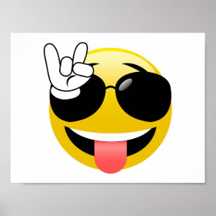 Rock On Emoji Poster