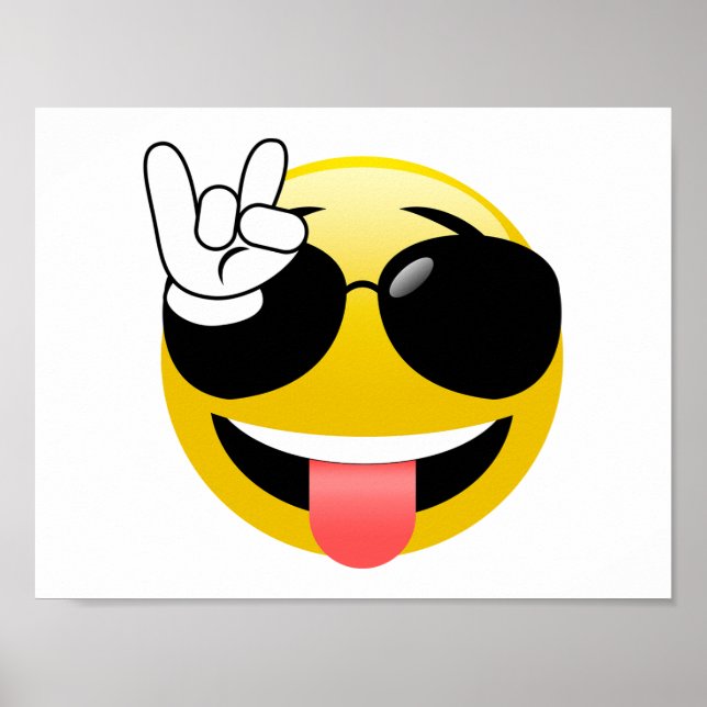 Rock On Emoji Poster (Front)