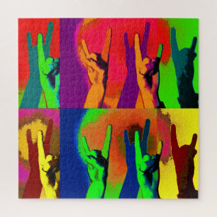 Rock On Everyone - You Rock Hand Signs   Jigsaw Puzzle
