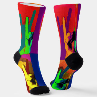 Rock On Everyone - You Rock Hand Signs Socks