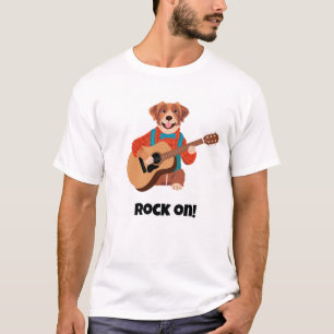 rock on! Funny Dog/Music T-Shirt