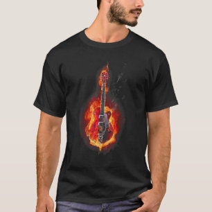 Rock On Guitar Neck With A Sweet Rock & Roll Frie T-Shirt
