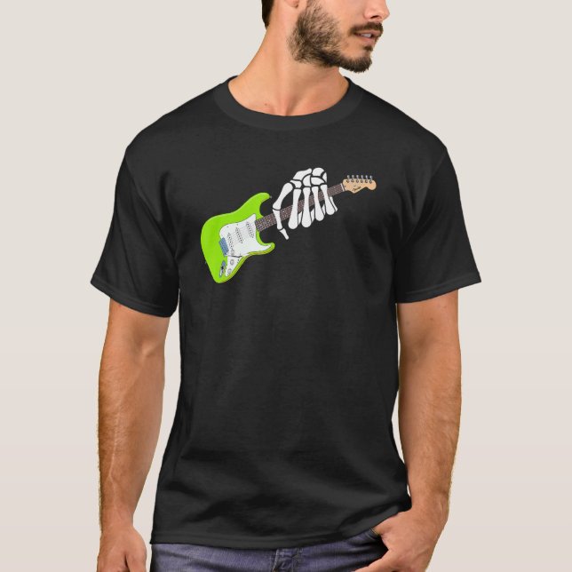Rock On Guitar Neck - With A Sweet Rock & Roll Ske T-Shirt (Front)