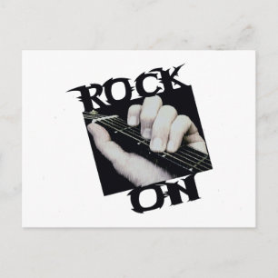 Rock On Guitar Player Postcard