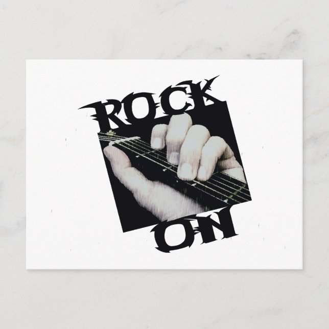 Rock On Guitar Player Postcard (Front)