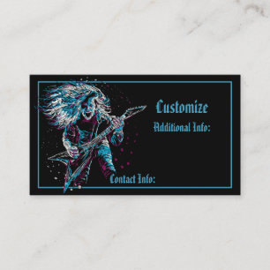 Rock On Heavy Metal Business Card