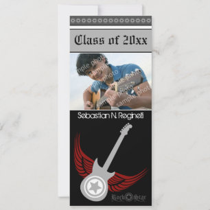 Rock on! Hip Graduation Announcement (grey)