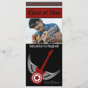 Rock on! Hip Graduation Announcement (red)