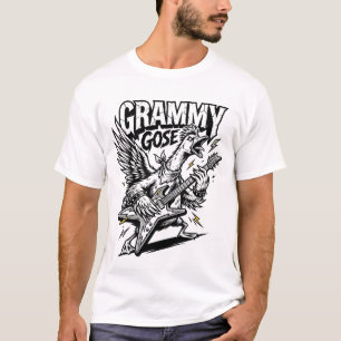 Rock On Honk! Grammy Goose Heavy Metal Guitar Play T-Shirt