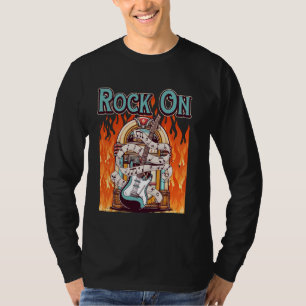 Rock On Jukebox Guitar Flames T-Shirt