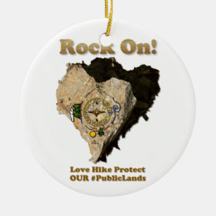 ROCK ON! Love Hike Protect Our Public Lands Ceramic Tree Decoration