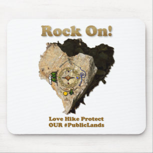 ROCK ON! Love Hike Protect Our Public Lands Mouse Mat