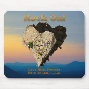 ROCK ON! Love Hike Protect Our Public Lands Mouse Mat